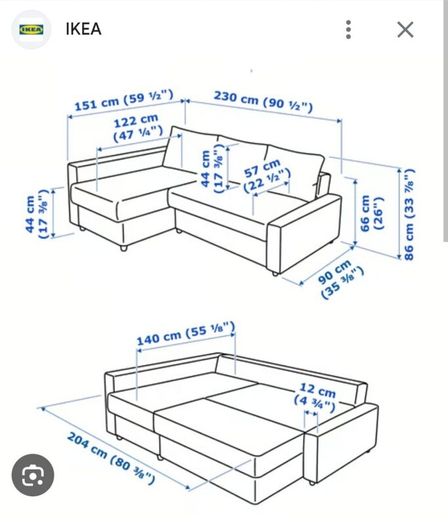 IKEA corner couch. Converts to double bed