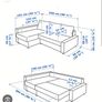 IKEA corner couch. Converts to double bed Image 4