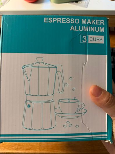 Wedrink 3-Cup Moka Pot (Stovetop Espresso Maker) + 3 Filters, Boxed