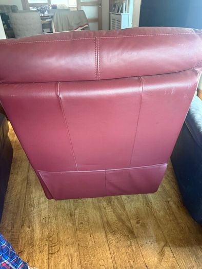 Two Leather reclining armchairs