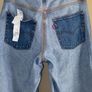 Levis Reversible 2-in-1 Baggy Dads Jeans W29/L30 UK 10 Relaxed Fit Light Blue Wash Utility Baggy Wide Leg Image 5