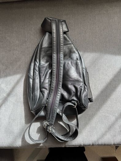 Black Leather Rucksack