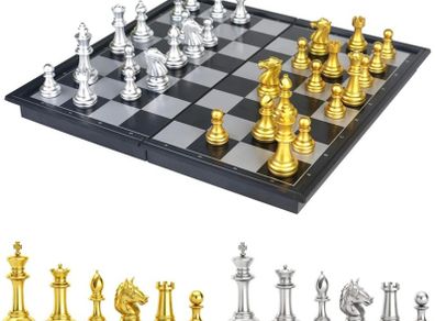 Chess Set Chess Board Game for Kids Adults with Magnetic Chess Pieces,Travel Chess Games Folding Chess Board Sets Educational Kids Toys (FREE POSTAGE)