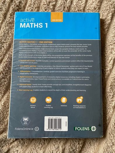 JC Active Maths 1 Textbook and Student Learning Log