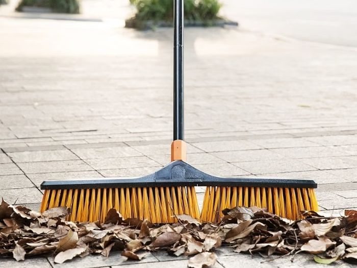 Upgrade Garden Broom,Yard Brush Heavy Duty Outdoor(23.6in)  66in Broom has a Sturdy,Rust-resistant Handle,Stiff Bristles for Sweeping up Large
