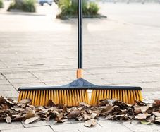 Upgrade Garden Broom,Yard Brush Heavy Duty Outdoor(23.6in)  66in Broom has a Sturdy,Rust-resistant Handle,Stiff Bristles for Sweeping up Large