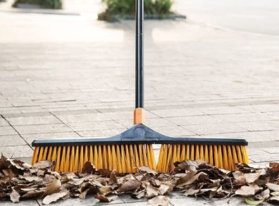 Upgrade Garden Broom,Yard Brush Heavy Duty Outdoor(23.6in)  66in Broom has a Sturdy,Rust-resistant Handle,Stiff Bristles for Sweeping up Large