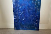 Blue textured painting