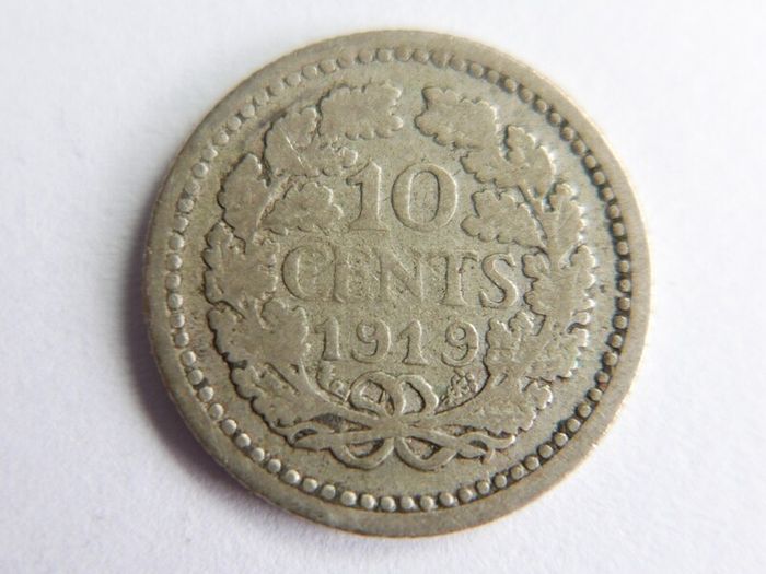 Netherlands, Wilhelmina I, 10 Cents, 1919-36-37, Silver Coins