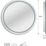600mm Round LED Bathroom Mirror with Light, Wall Mounted Makeup Mirror with Cold White Light, Anti-Fog, IP44, Large Circle Mirror Backlit + Front Light (FREE POSTAGE) Image 5