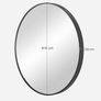 Black  Round Wall Mirror Bathroom Mirror Image 5