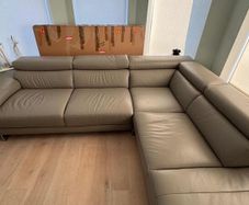 Natuzzi Editions Leather Corner Sectional Sofa