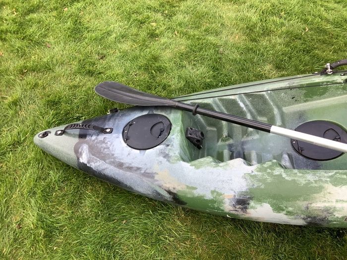 Fishing kayak with trolley