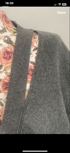 grey cardigan zara size large wool & cashmere