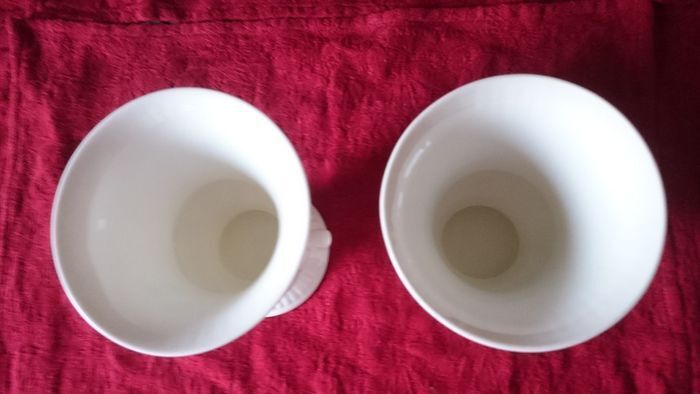 Pair Of Aynsley Little Sweetheart Pattern Two Handled Bone China Gold Gilt Vases Made In England