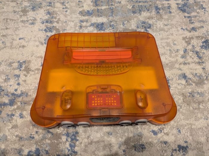 Nintendo N64 Funtastic Fire Orange Console Perfect Condition