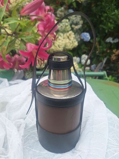 Rare West German Duo Flask and Cups