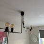 Modern Black 5-Light Industrial Ceiling Pendant - Vintage LED Bulbs Image 3
