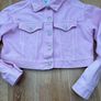 Bershka Pink denim jacket Size XS Image 4