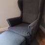 Grey IKEA Strandmon wing chair Image 2