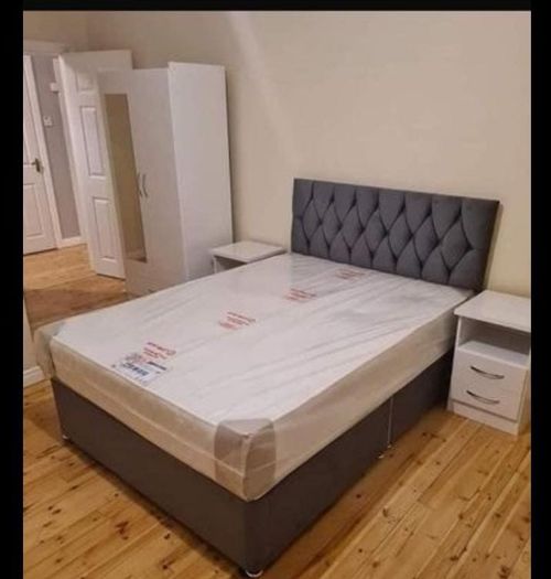New Stylish single ,Double 4ft, 4ft6, King 5ft And 6ft Superking Sizes Divan Beds Instock. Drawers And Optional Tufted Mattresses Available. Free Delivery