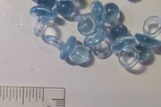 Blue plastic dummy charms - craft supplies