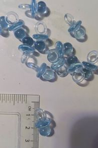 Blue plastic dummy charms - craft supplies