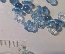 Blue plastic dummy charms - craft supplies