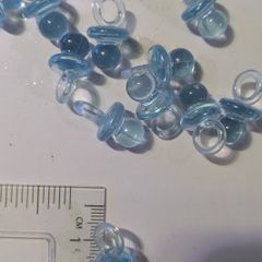 Blue plastic dummy charms - craft supplies
