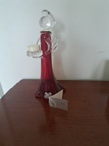 Christmas Angel Glass tealight holder