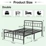 Double Bed Frame 4ft6 with Headboard and Footboard Image 9