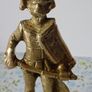 Pair of Vintage Brass Napoleonic Era Soldier Figurines. Image 7