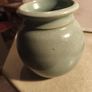 Stoneware studio green vase, GRM mark - probably Buxton Mill Pottery Image 7