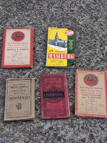 5 X Vintage Maps