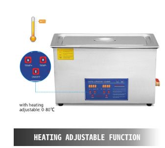 22L Ultrasonic Cleaner Heater Digital Timer Mini Portable Ultrasound Washing Machine Jewelry Lab