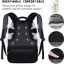 Laptop Backpack with USB Charging&Headphone Port,Anti-Theft Business Computer Rucksack with Breathable Padded Shoulder Strap, Water Resistant for School/Work/Travel Image 4