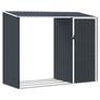 Garden Firewood Shed Anthracite 245x98x159 cm Galvanised Steel Image 3