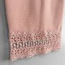 Pre Owned Primark Dusty Pink Ribbed Pencil Skirt with Crochet Lace Hem Image 4
