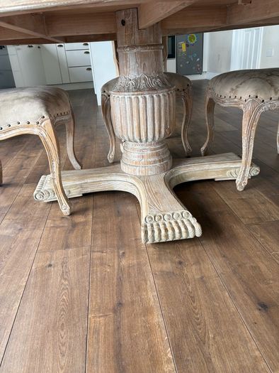 Rustic Farmhouse Dining Table and 3 Chairs