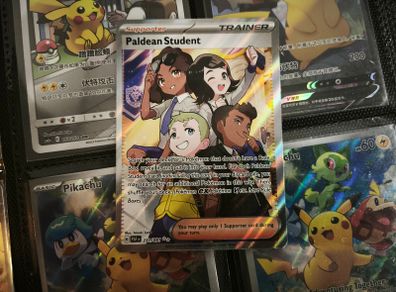 Paldean Student ! Ultra Rare ! from Paldean Fates Set ! 2024 ! Pokemon Card !