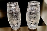 Pair of gorgeous Daum vases hand cut