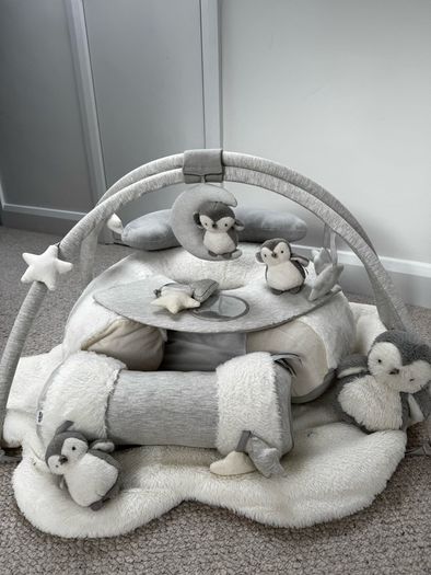 Wish Upon a Cloud Playmat Bundle with Tummy Time Roll, Sit & Play