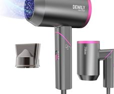 NEW SALE Powerful Foldable Ironic Hair Dryers for Curly Hair and Straight Hair Small Blow Dryer for Women Men, Fast Drying