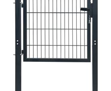 2D Fence Gate (Single) Anthracite Grey 106 x 130 cm