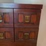 Solid Dark Wood Tallboy / Chest of Drawers - Asian Inspired Image 2