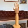 Antique Articulated Wooden Hand Arm Decorative from the Dents Glove Factory Worcester England Image 7