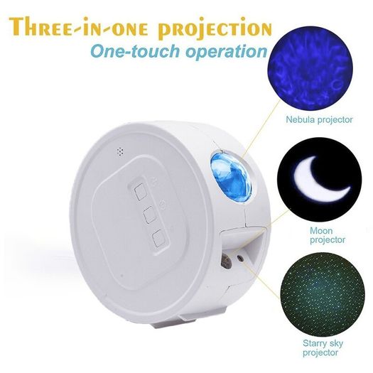 Bluetooth speaker with LED Projection Lamp Galaxy Star Projector Night Light Lamp Ocean Starry Nebula/ Laser Star/ Moon Projection, USB Charging, for Wedding, Party, Kids Room, Birthday