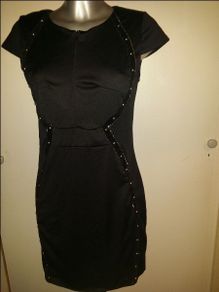 BNWT black mini dress by Heramay Fashion Collection size XL UK12/14 EUR40/42 Postage included