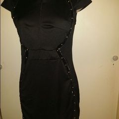 BNWT black mini dress by Heramay Fashion Collection size XL UK12/14 EUR40/42 Postage included