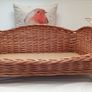 cat bed, dog bed, wicker basket with sheepskin rug included Image 2